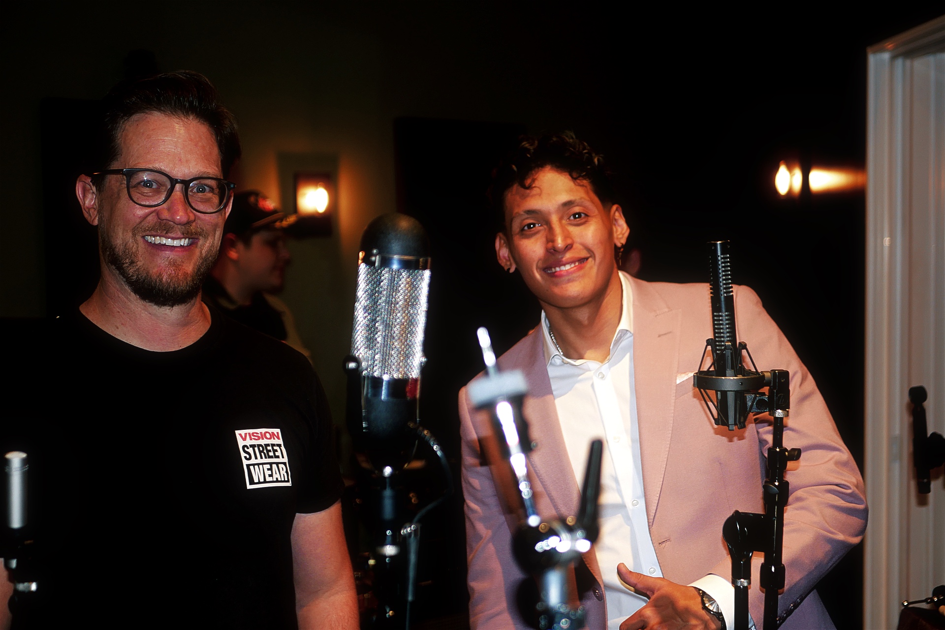 Artists on the mic at Imperial Audio